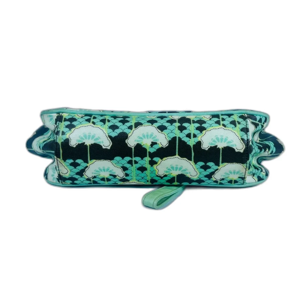 Petunia Pickle Bottom Diaper Bag Clutch Wristlet Green Fans Changing Pad